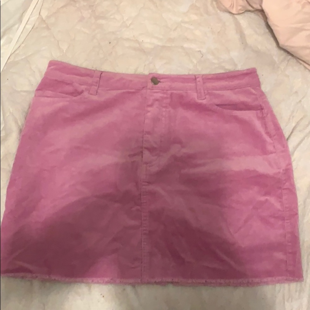 Purple denim skirt